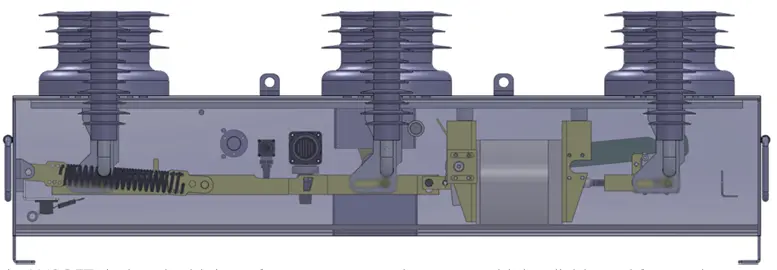 Three-phase vacuum Smart recloser/Reclosure Magnetic actuator Schematic Diagram