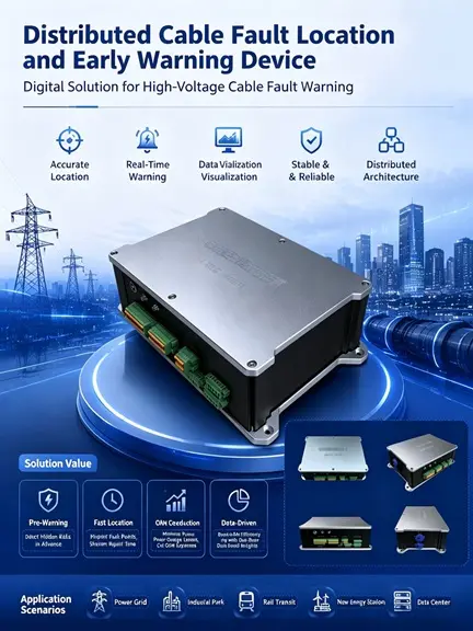 Distributed cable fault location & early warning devicev