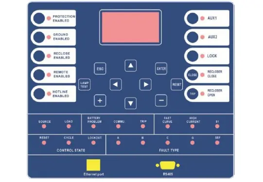 Outdoor Single-phase vacuum recloser Recloser Controller Panel Schematic