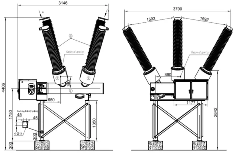 Dead Tank SF6 Circuit Breaker Original Manufacturer-115kV to 170kV