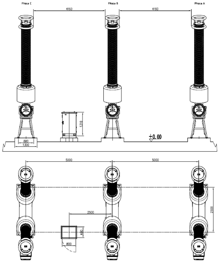 Dead Tank SF6 circuit breaker supplier-363kV