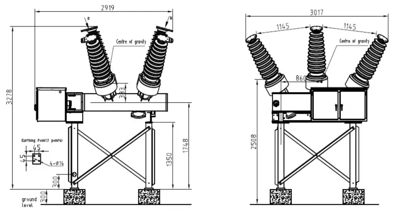 Drawings of RHD-40.5 Dead-Tank SF₆ Circuit Breaker