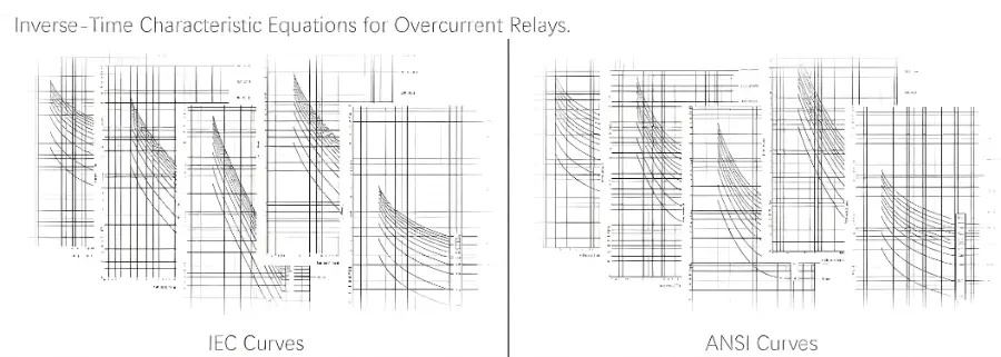 Time-overcurrent relay curves conforming to IEC and ANSI C37.112 standards